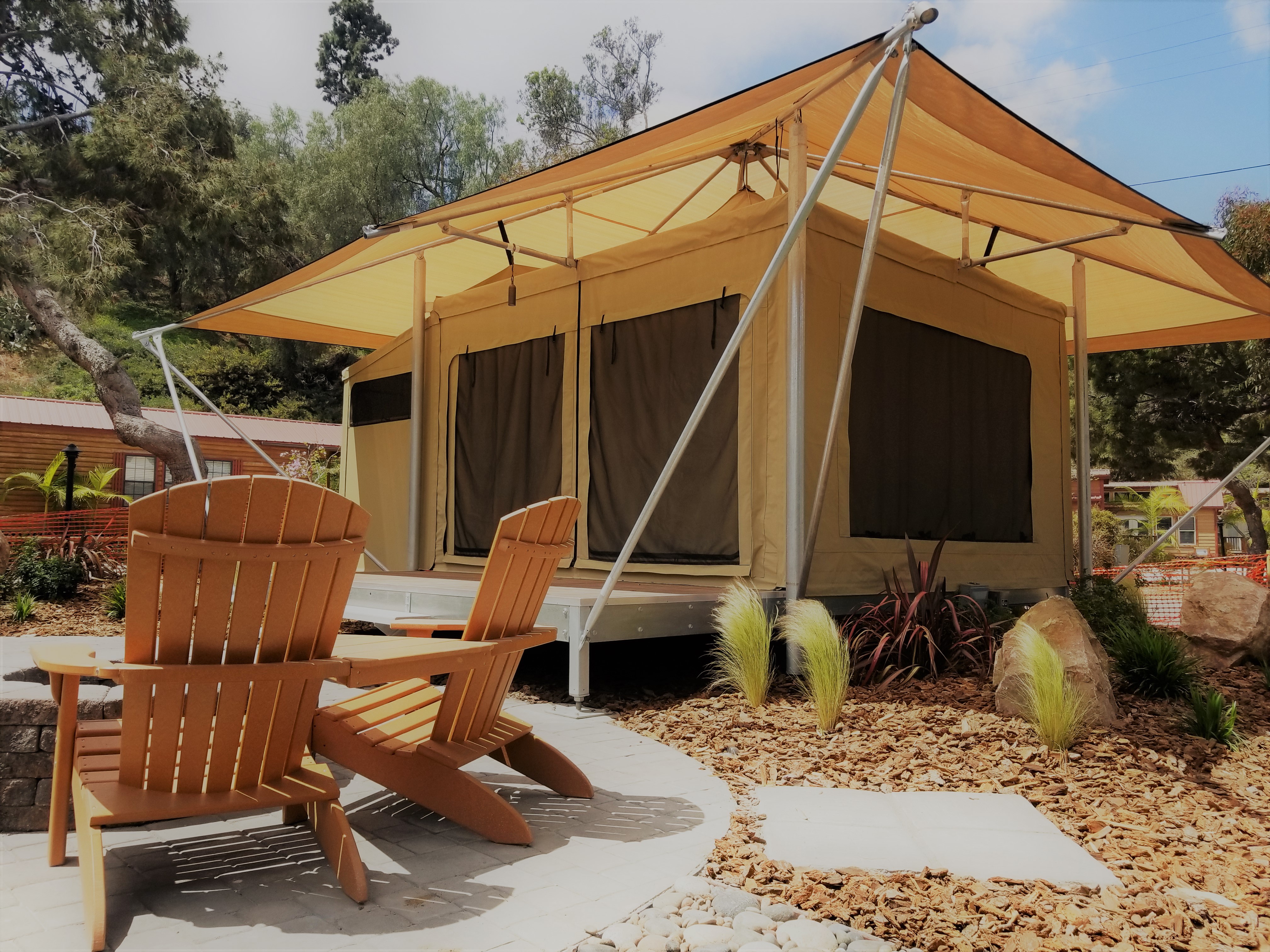 Tent Camping San Diego Tent City in front of Hotel Del Coronado, San